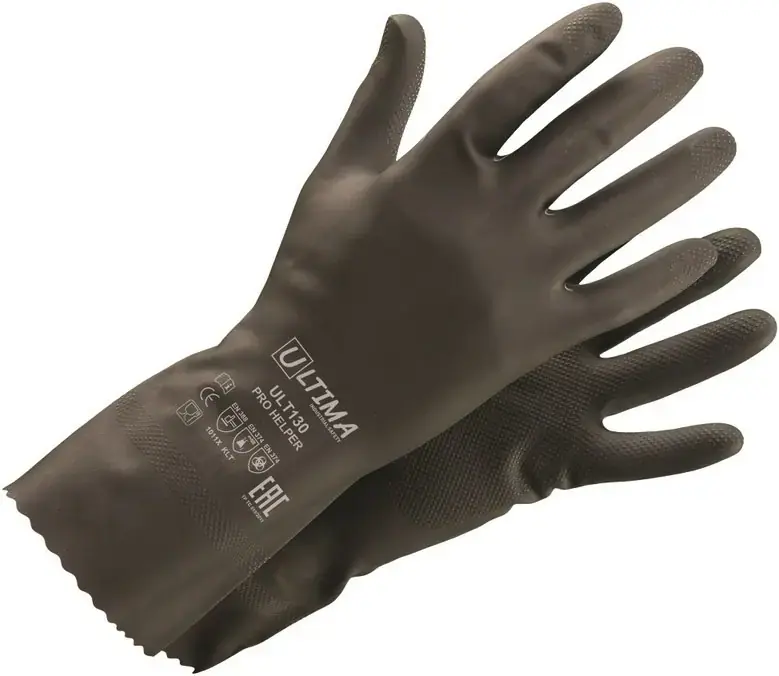 Ultima 130 Pro Helper перчатки (10/XL) латекс черные