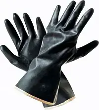 КЩС перчатки латексные (9/L) черные