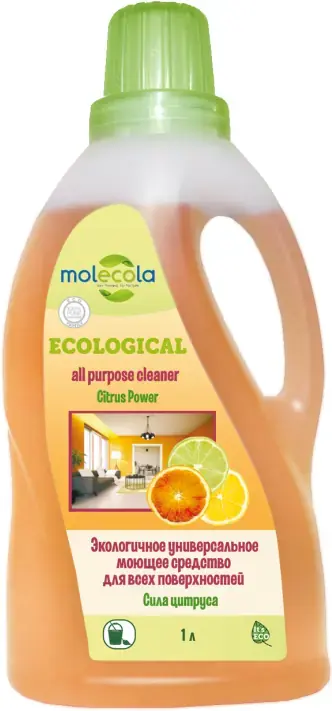 Molecola Ecological All Purpose Cleaner Citrus Power экологичное универсальное средство для всех поверхностей (1 л)