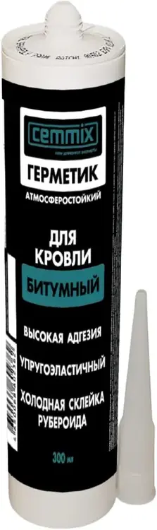 Cemmix герметик для кровли битумный (300 г) черный