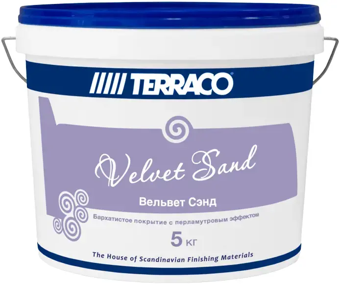 Terraco Velvet Sand бархатистое покрытие с перламутровым эффектом (5 кг) иней
