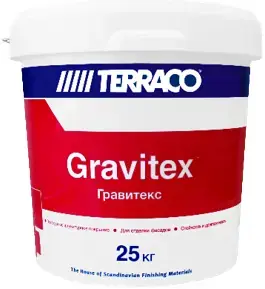 Terraco Gravitex Standard штукатурка-декор экономичная фасадная на акриловой основе (25 кг) бесцветная