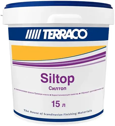 Terraco Siltop краска силиконовая для фасадных работ (15 л) белая белая матовая