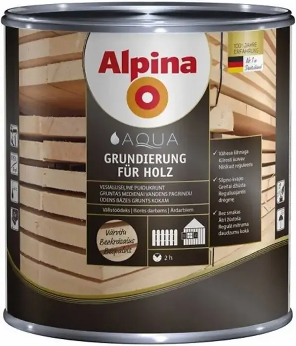 Alpina Aqua Grundierung fur Holz грунтовка для дерева (750 мл)