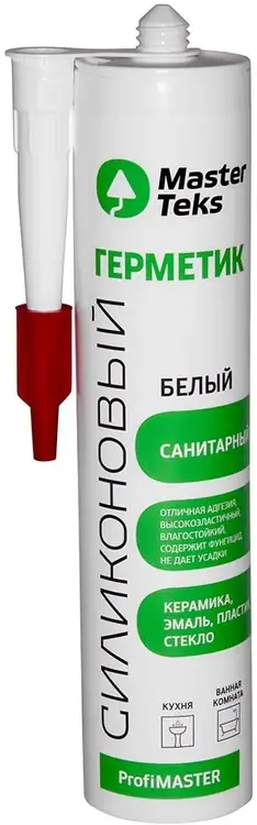 Masterteks Profimaster герметик силиконовый санитарный (290 мл) белый