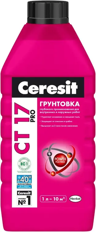 Ceresit CT 17 Pro грунтовка глубокого проникновения (1 л) зимняя