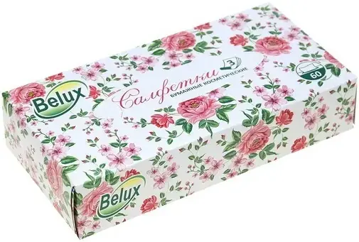 Belux салфетки бумажные косметические (60 салфеток в пачке)