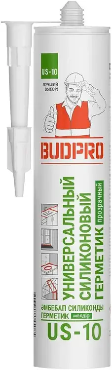 Budpro US-10 универсальный силиконовый герметик (240 мл) прозрачный