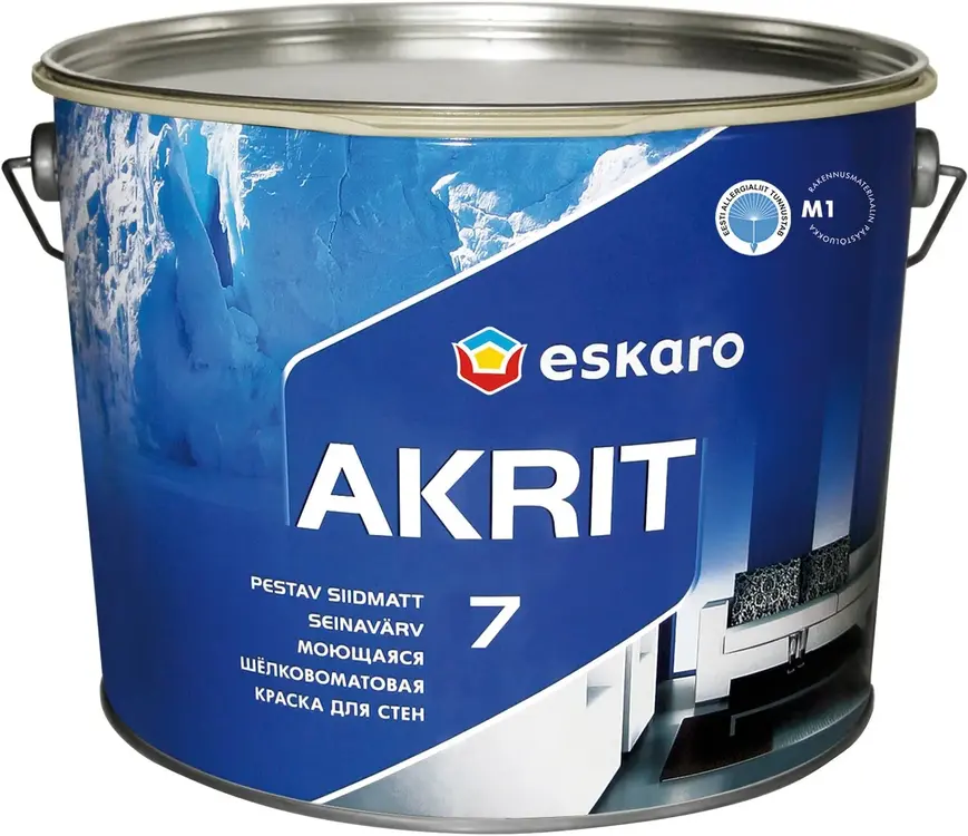 Eskaro Akrit 7 краска для стен (9 л) полупрозрачная