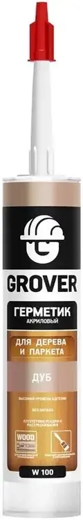 Grover W 100 герметик акриловый для дерева и паркета (300 мл) дуб