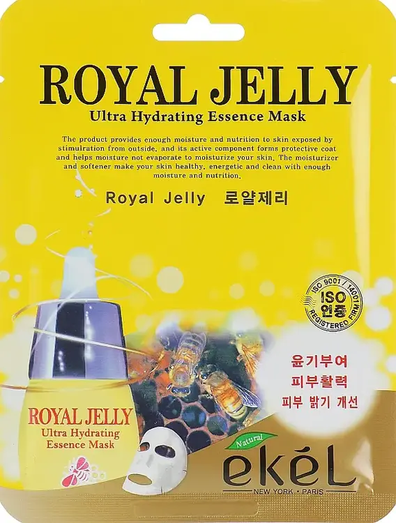 Ekel Royal Jelly Ultra Hydrating Essence Mask маска тканевая для лица питательная (1 тканевая маска)