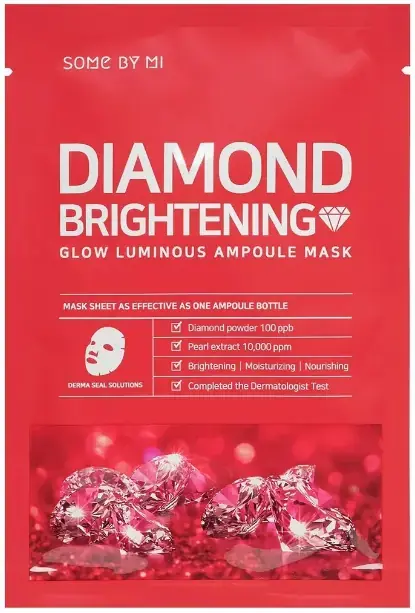 Some by Mi Diamond Brightening Calming Glow Luminous Ampoule Mask маска тканевая ампульная для кожи лица (1 тканевая маска)