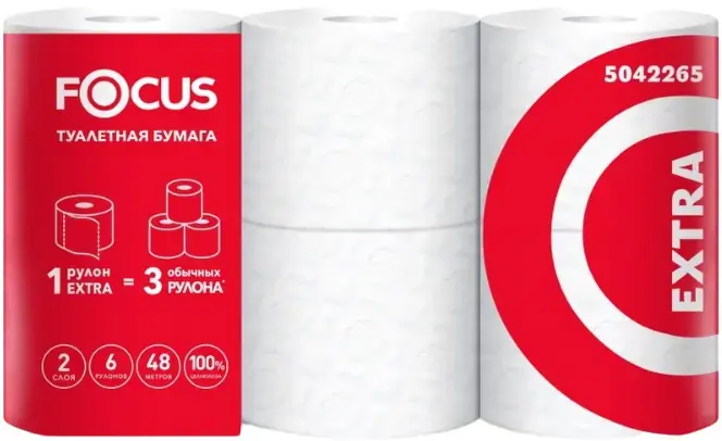 Focus Extra бумага туалетная (6 рулонов в упаковке)