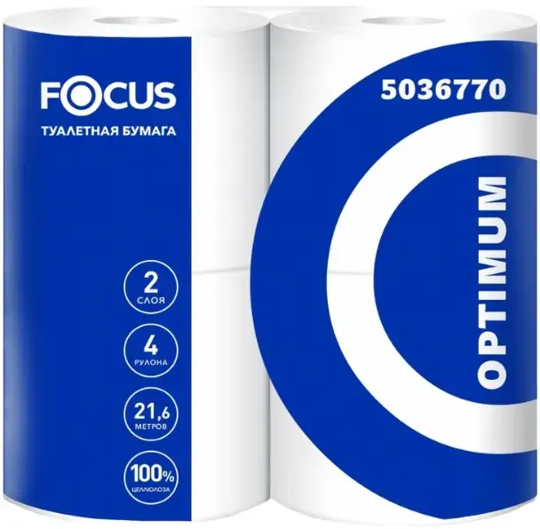 Focus Optimum бумага туалетная (4 рулона в упаковке)