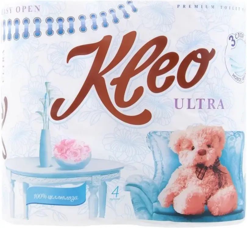 Мягкий Знак Kleo Ultra туалетная бумага (4 рулона в упаковке)