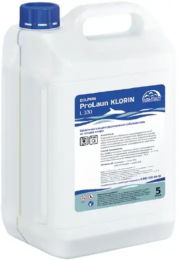 Dolphin Prolaun Klorin L 330 щелочной концентрированный отбеливатель на основе хлора (5 л)