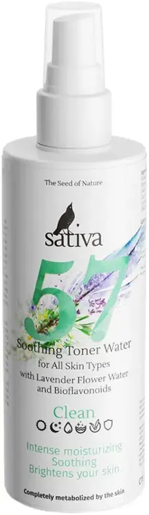 Sativa №57 Lavender Flowers Water & Bioflavonoids тоник для лица успокаивающий (150 мл)