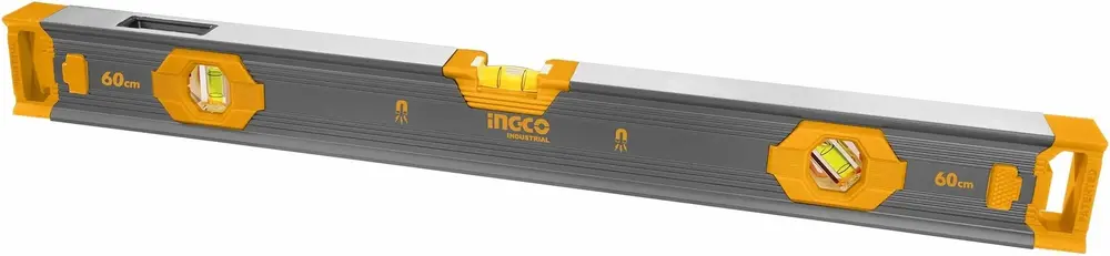 Уровень усиленный с магнитами Ingco Industrial (600 мм) алюминий
