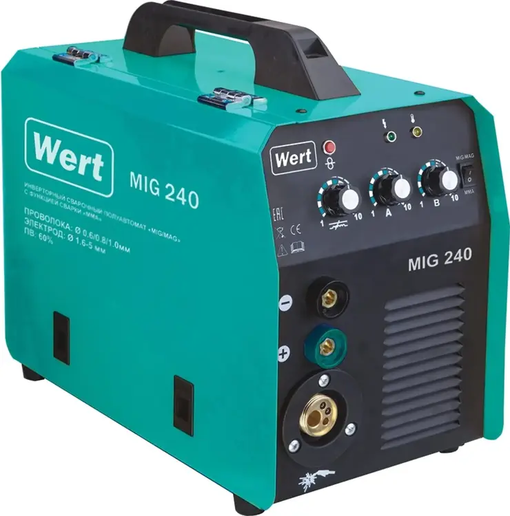 Wert MIG 240 инверторный сварочный полуавтомат (5.2 кВт)