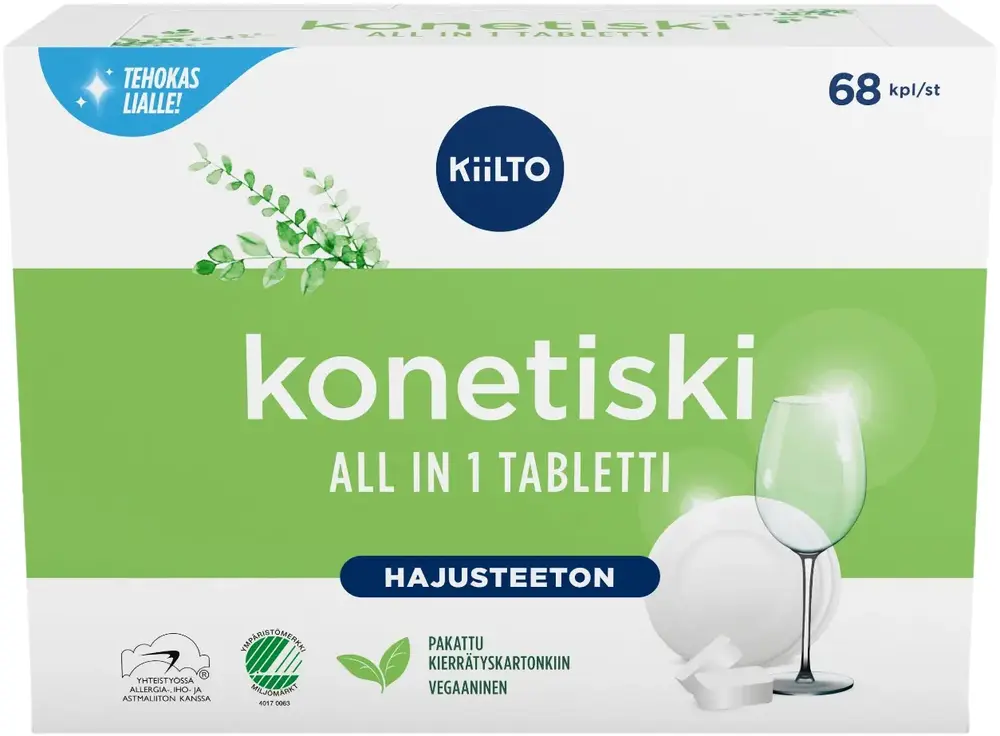 Kiilto Konetiski All in 1 Tabletti таблетки для посудомоечной машины (68 таблеток в пачке)