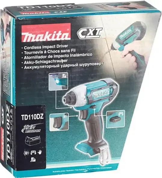 Макита TD110DZ шуруповерт ударный аккумуляторный (12 В)