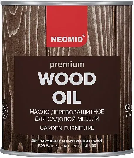 Неомид Premium Wood Oil масло деревозащитное для садовой мебели (750 мл) палисандр
