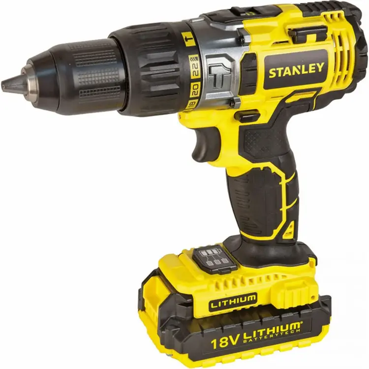 Stanley STDC18LHBK аккумуляторная ударная дрель-шуруповерт (18 В)