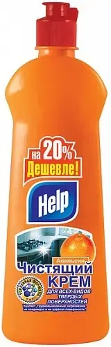 Help Апельсин чистящий крем для всех видов твердых поверхностей (600 г)