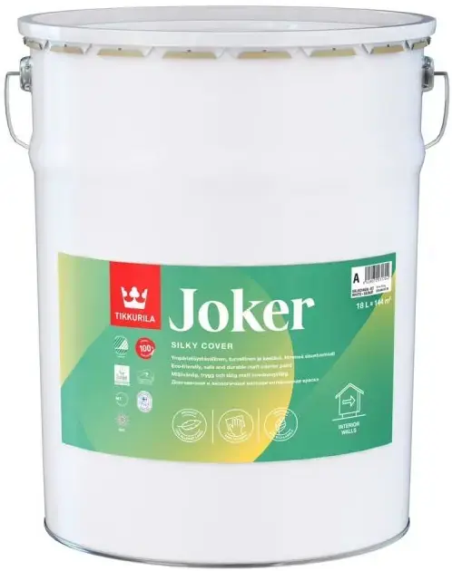 Тиккурила Joker краска интерьерная долговечная и экологичная (18 л) белая