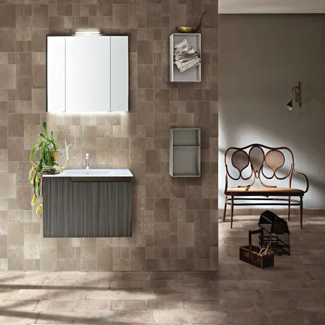 Serenissima Riabita il Cotto Industrial 1046393 плитка настенная (200*400 мм/10.5 мм) темно-серая матовая под камень