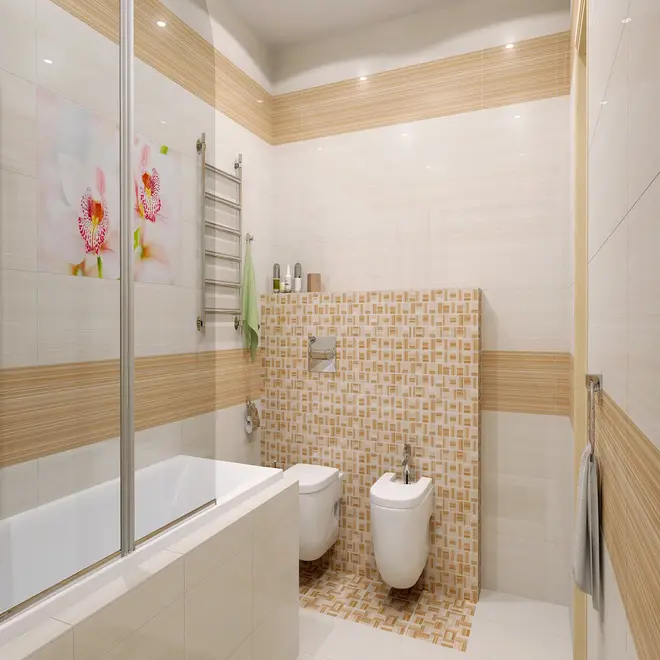 Нефрит-Керамика Меланж Меланж 09-00-5-10-30-11-440 декор (250*500 мм/9 мм) бежевый/коричневый глянцевый графика/под мозаику