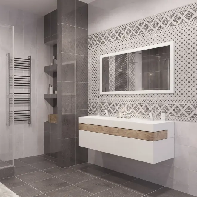 Gracia Ceramica Elegance коллекция Elegance Grey Wall 01 плитка настенная