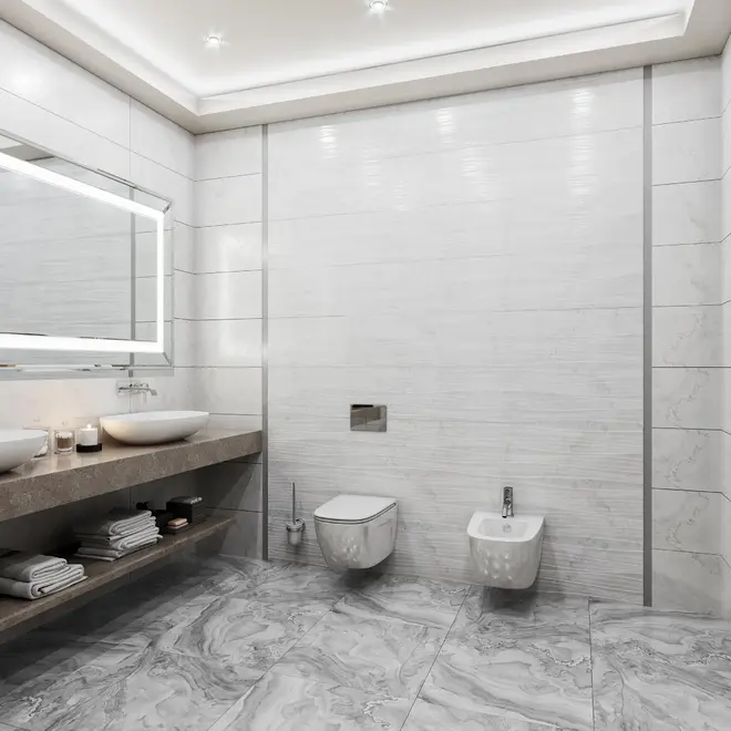 Gracia Ceramica Ginevra коллекция Ginevra Grey Light Wall 01 плитка настенная