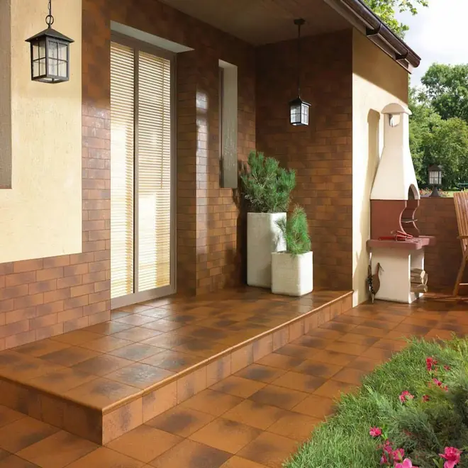 Paradyz Semir Semir Beige Klinkier плитка базовая (300*300 мм) бежевая матовая/структурированная под камень