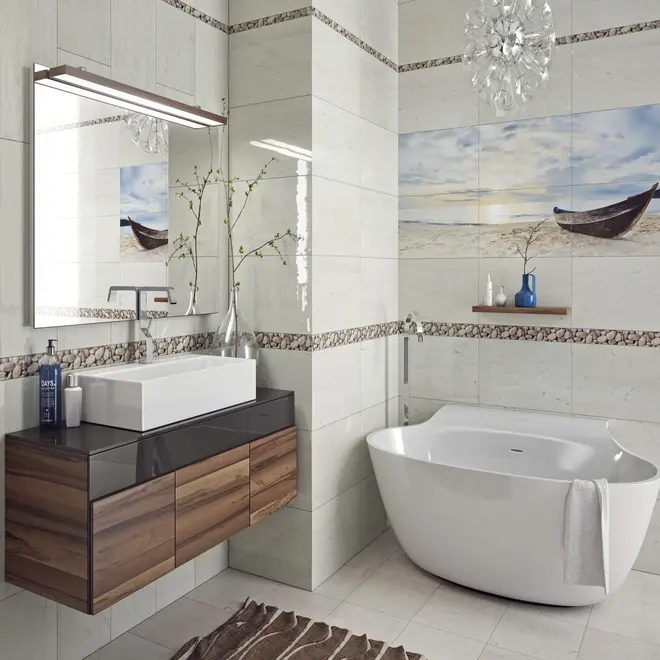 Golden Tile Crema Marfil Sun Rise Crema Marfil Sunrise Бежевый Н51051 плитка настенная (300 мм*600 мм)