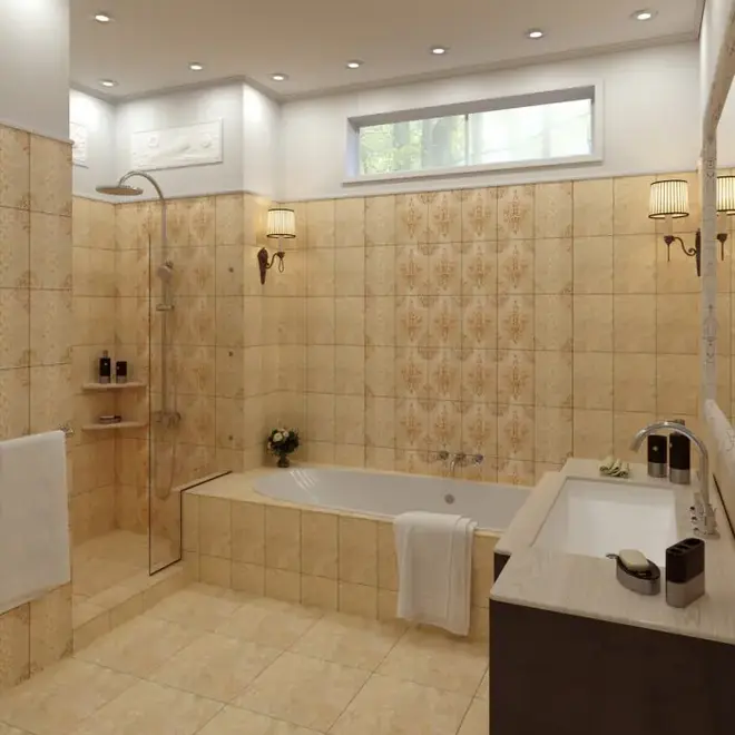 Unitile Life Дамаск Дамаск Бежевый Верх 01 010101004319 плитка настенная