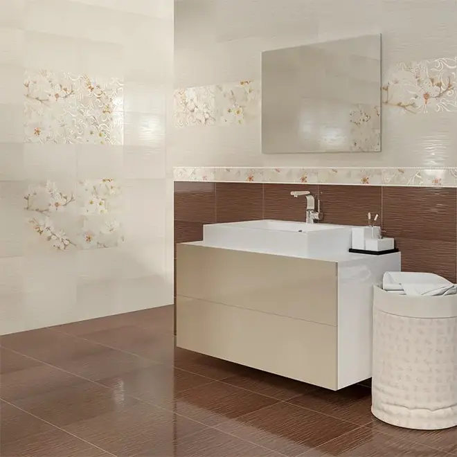 Unitile Life Сакура Коричневая коллекция Сакура Коричневый Верх 01 010101003566 плитка настенная