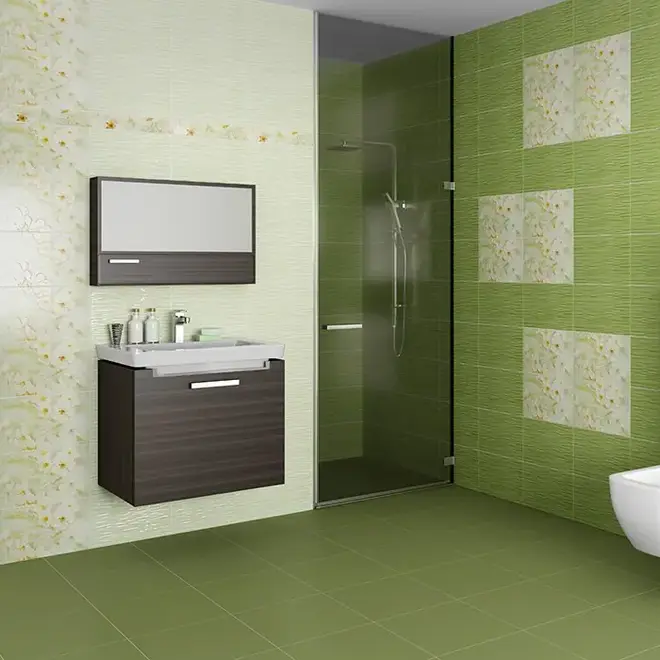 Unitile Life Сакура Зеленая Сакура Зеленый Низ 02 010101003772 плитка настенная