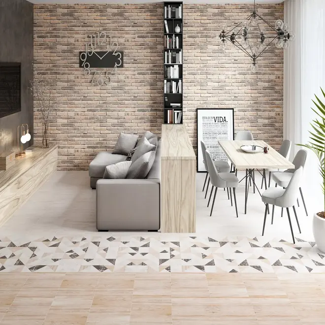 LB Ceramics Шервуд Шервуд 6046-0407 Белый керамогранит напольный