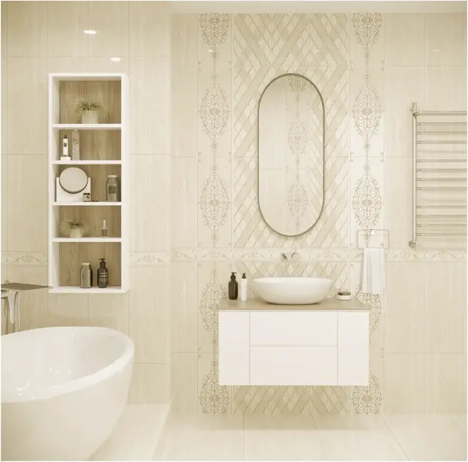 Gracia Ceramica Regina коллекция Regina Beige Border 01 бордюр настенный