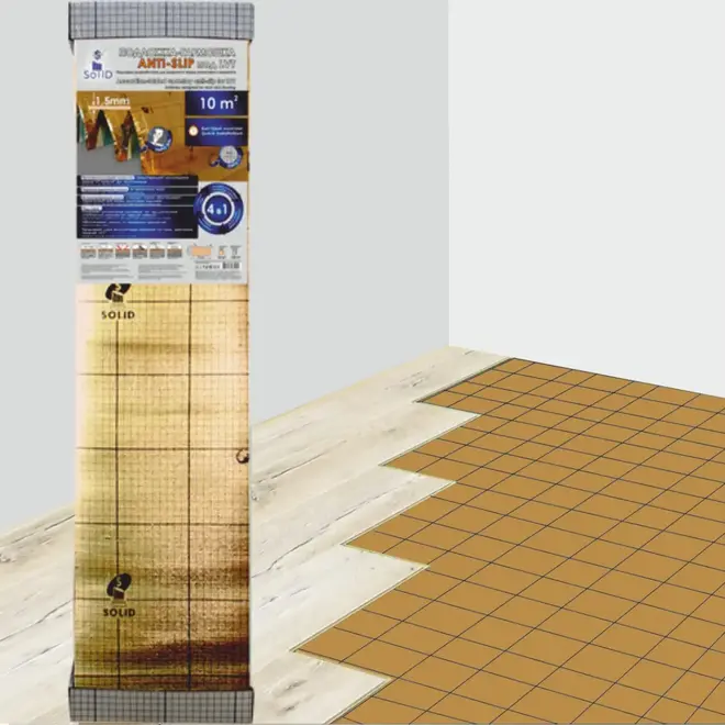 Солид Anti-Slip подложка-гармошка под LVT (10*1 м/1.5 мм)