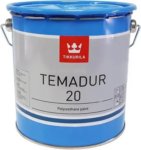 Тиккурила Temadur 20 двухкомпонентная полуматовая полиуретановая краска (3 л) база TVL