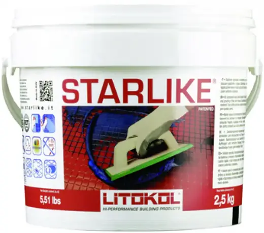 Литокол Starlike эпоксидный 2-комп кислотостойкий состав (2.5 кг) C.480 серебристо-серая