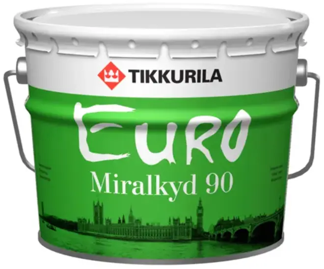 Тиккурила Euro Miralkyd 90 универсальная алкидная эмаль (9 л) бесцветная