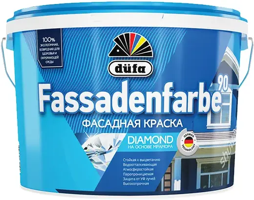 Dufa Fassadenfarbe 90 краска фасадная водно-дисперсионная (9 л) белая