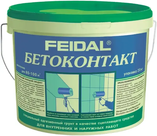 Feidal Бетон-контакт специальный акриловый адгезионный штукатурный грунт (20 кг) морозостойкий