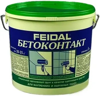 Feidal Бетон-контакт специальный акриловый адгезионный штукатурный грунт (5 кг) морозостойкий