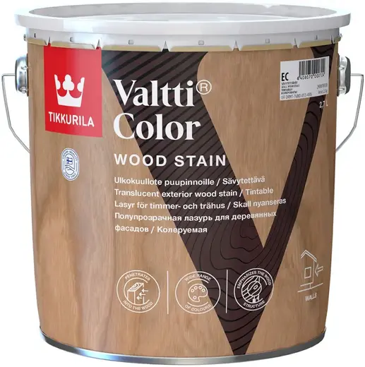Тиккурила Valtti Color полупрозрачная лазурь для деревянных фасадов (2.7 л)