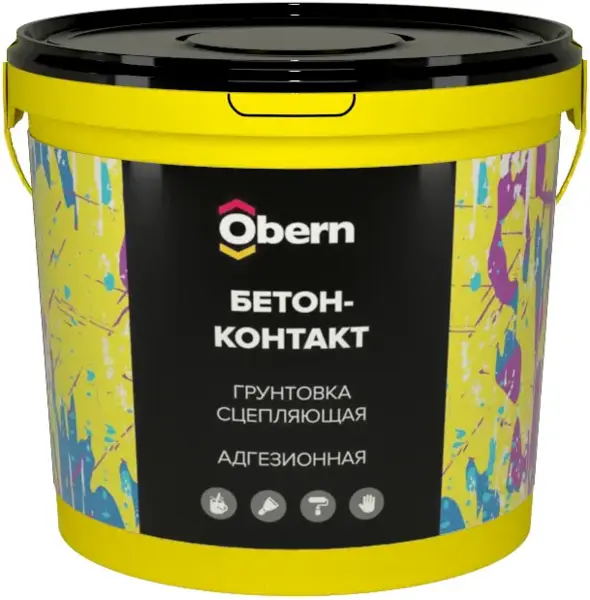Obern Бетон-контакт грунтовка сцепляющая адгезионная (10 кг) розовая