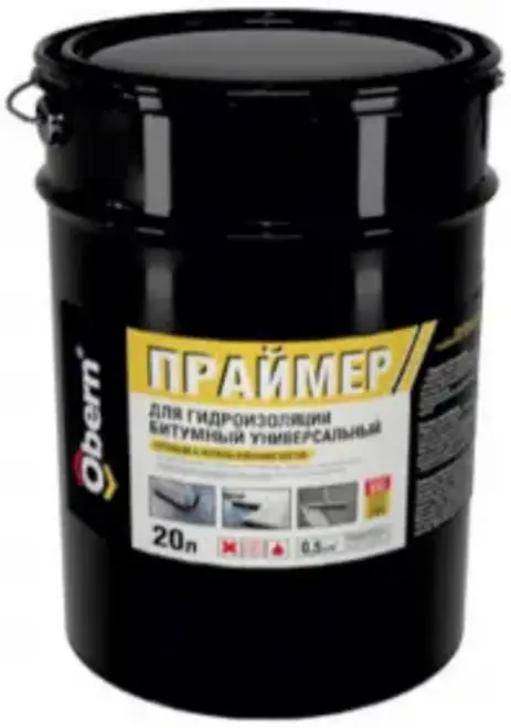 Obern праймер битумный для гидроизоляции универсальный (20 л) черный